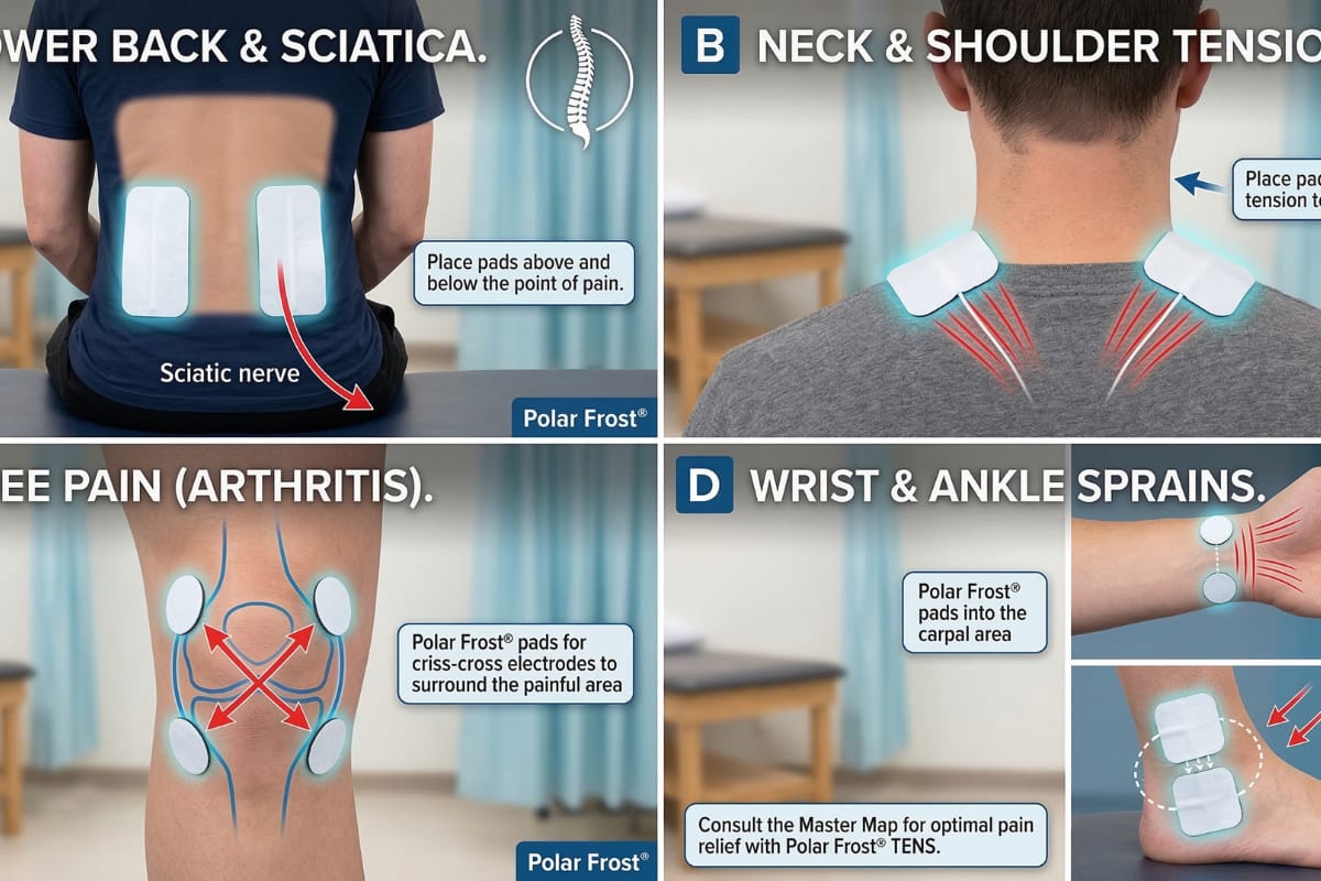 TENS machine Electrode placement